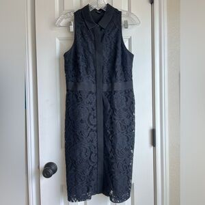 Ann Taylor Womens Black Lace Formal Dress Size 2 Flawless Condition